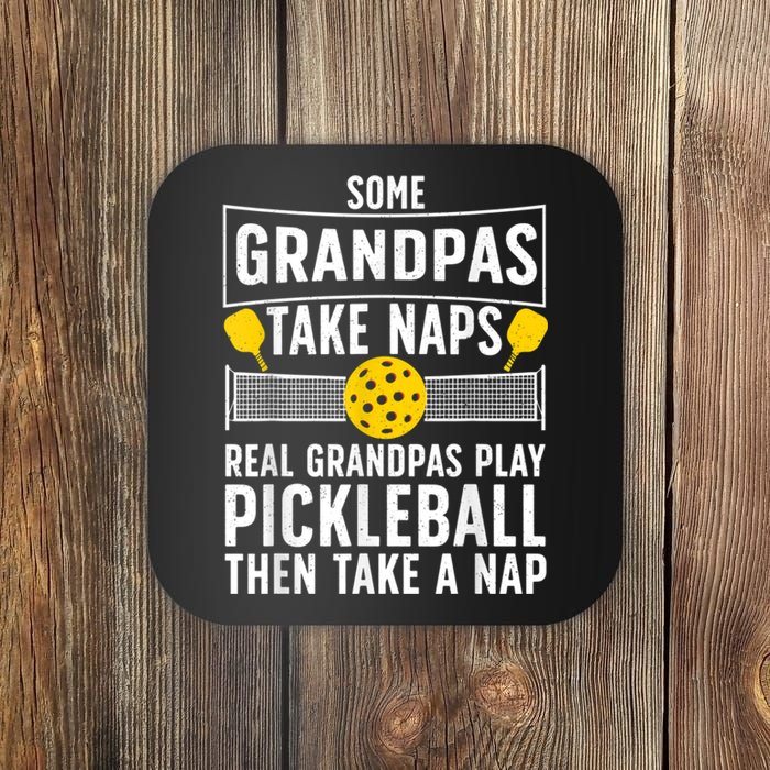 Cool Pickleball Men Grandpa Paddle Sport Pickleball Player Coaster