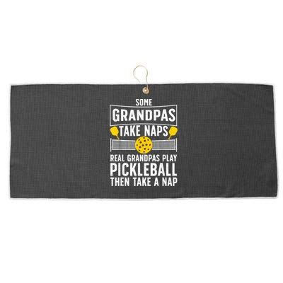 Cool Pickleball Men Grandpa Paddle Sport Pickleball Player Large Microfiber Waffle Golf Towel