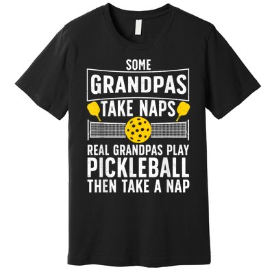 Cool Pickleball Men Grandpa Paddle Sport Pickleball Player Premium T-Shirt