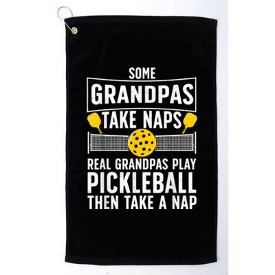 Cool Pickleball Men Grandpa Paddle Sport Pickleball Player Platinum Collection Golf Towel