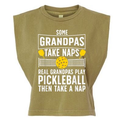 Cool Pickleball Men Grandpa Paddle Sport Pickleball Player Garment-Dyed Women's Muscle Tee