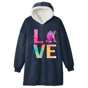 Colorful Paintball Mom Funny Gift Paintball Gift Hooded Wearable Blanket