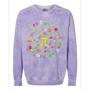 Cutie Pi Math Science Teacher 3 14 Funny Pi Day Colorblast Crewneck Sweatshirt