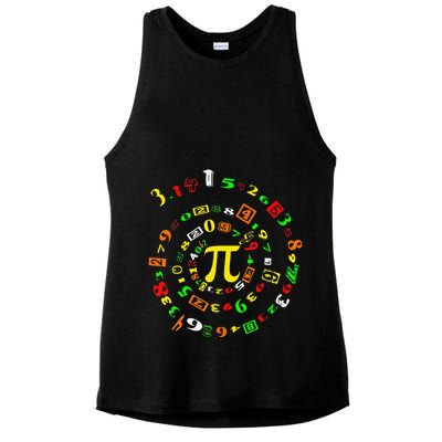 Cutie Pi Math Science Teacher 3 14 Funny Pi Day Ladies PosiCharge Tri-Blend Wicking Tank