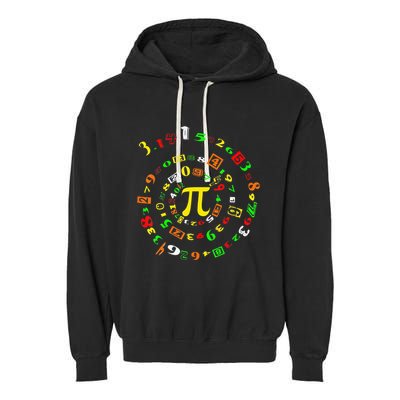 Cutie Pi Math Science Teacher 3 14 Funny Pi Day Garment-Dyed Fleece Hoodie