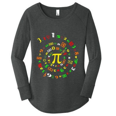Cutie Pi Math Science Teacher 3 14 Funny Pi Day Women's Perfect Tri Tunic Long Sleeve Shirt