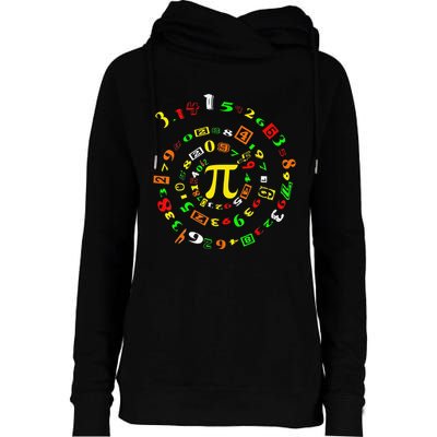 Cutie Pi Math Science Teacher 3 14 Funny Pi Day Womens Funnel Neck Pullover Hood