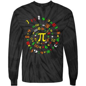 Cutie Pi Math Science Teacher 3 14 Funny Pi Day Tie-Dye Long Sleeve Shirt