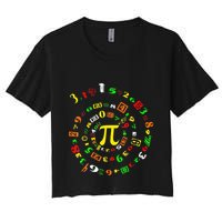 Cutie Pi Math Science Teacher 3 14 Funny Pi Day Crop Top