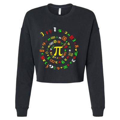 Cutie Pi Math Science Teacher 3 14 Funny Pi Day Cropped Pullover Crew