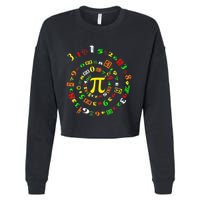 Cutie Pi Math Science Teacher 3 14 Funny Pi Day Cropped Pullover Crew