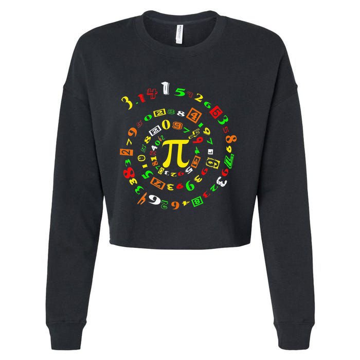 Cutie Pi Math Science Teacher 3 14 Funny Pi Day Cropped Pullover Crew