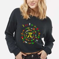 Cutie Pi Math Science Teacher 3 14 Funny Pi Day Cropped Pullover Crew