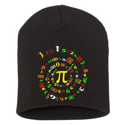 Cutie Pi Math Science Teacher 3 14 Funny Pi Day Short Acrylic Beanie