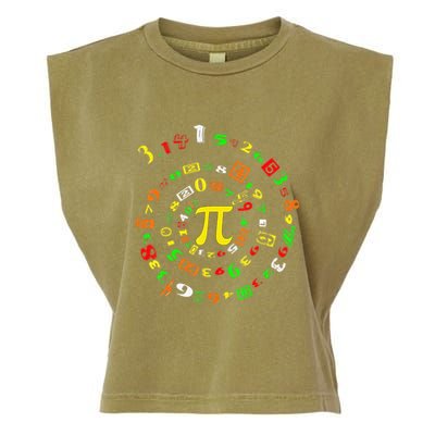 Cutie Pi Math Science Teacher 3 14 Funny Pi Day Garment-Dyed Women's Muscle Tee