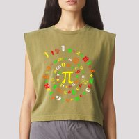 Cutie Pi Math Science Teacher 3 14 Funny Pi Day Garment-Dyed Women's Muscle Tee