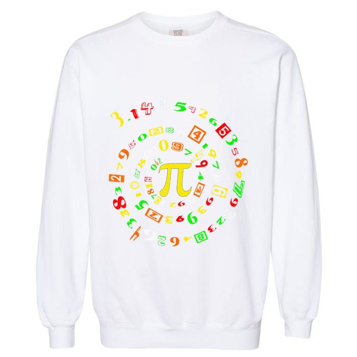 Cutie Pi Math Science Teacher 3 14 Funny Pi Day Garment-Dyed Sweatshirt
