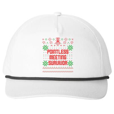 Christmas Pointless Meeting Survivor Ugly Gift Snapback Five-Panel Rope Hat