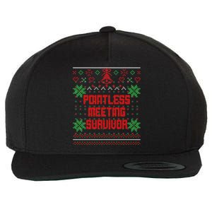 Christmas Pointless Meeting Survivor Ugly Gift Wool Snapback Cap