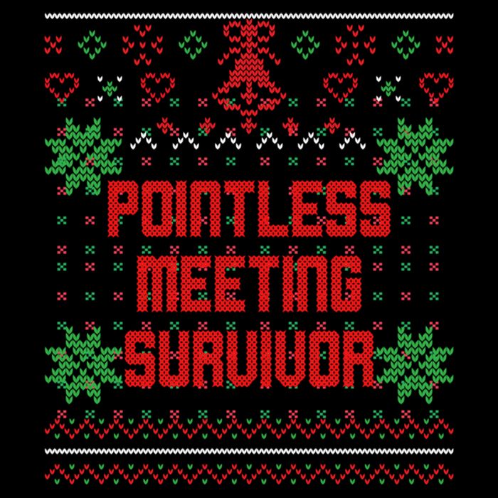 Christmas Pointless Meeting Survivor Ugly Gift Wool Snapback Cap