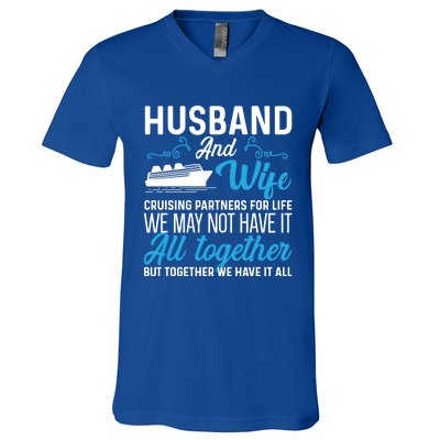 Cruising Partners Meaningful Gift Cruise Ship Husband Wife For Life Gift V-Neck T-Shirt