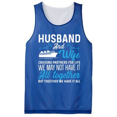 Cruising Partners Meaningful Gift Cruise Ship Husband Wife For Life Gift Mesh Reversible Basketball Jersey Tank