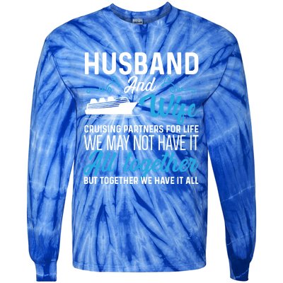 Cruising Partners Meaningful Gift Cruise Ship Husband Wife For Life Gift Tie-Dye Long Sleeve Shirt