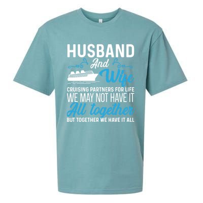 Cruising Partners Meaningful Gift Cruise Ship Husband Wife For Life Gift Sueded Cloud Jersey T-Shirt