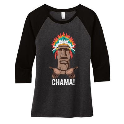 Chama Paotan Mma Fan Jjb Boxing Muay Thai Kickboxing Women's Tri-Blend 3/4-Sleeve Raglan Shirt