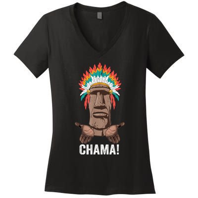 Chama Paotan Mma Fan Jjb Boxing Muay Thai Kickboxing Women's V-Neck T-Shirt