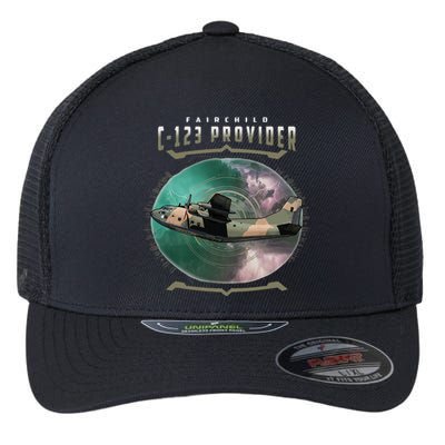 C123 Provider Military Transport Aircraft Pilot Veteran Flexfit Unipanel Trucker Cap