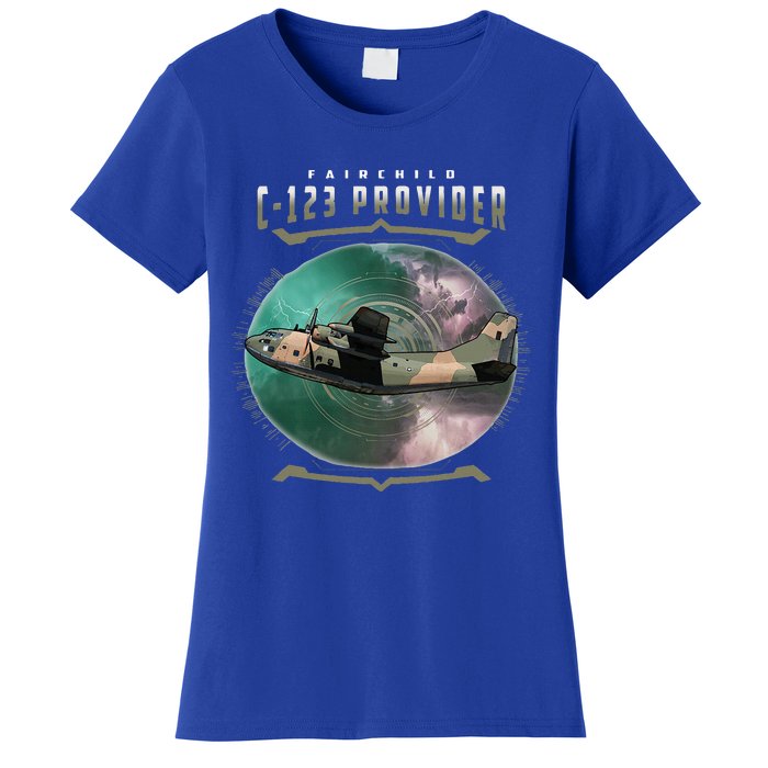 C123 Provider Military Transport Aircraft Pilot Veteran Women's T-Shirt