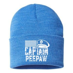 Captain Peepaw Meaningful Gift Sailing Captain Hat Boat Owner Boating Meaningful Sustainable Knit Beanie