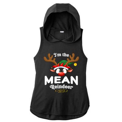 Christmas Pjs Mean Xmas Reindeer Matching Great Gift Ladies PosiCharge Tri-Blend Wicking Draft Hoodie Tank