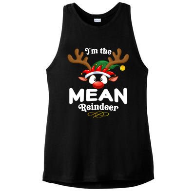 Christmas Pjs Mean Xmas Reindeer Matching Great Gift Ladies PosiCharge Tri-Blend Wicking Tank