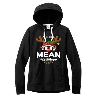 Christmas Pjs Mean Xmas Reindeer Matching Great Gift Women's Fleece Hoodie