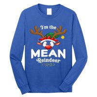 Christmas Pjs Mean Xmas Reindeer Matching Great Gift Long Sleeve Shirt