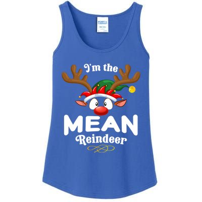 Christmas Pjs Mean Xmas Reindeer Matching Great Gift Ladies Essential Tank