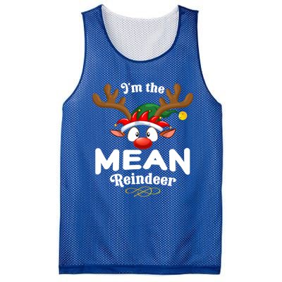 Christmas Pjs Mean Xmas Reindeer Matching Great Gift Mesh Reversible Basketball Jersey Tank