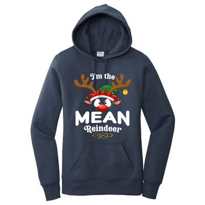 Christmas Pjs Mean Xmas Reindeer Matching Great Gift Women's Pullover Hoodie