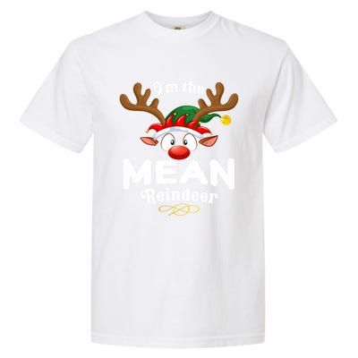 Christmas Pjs Mean Xmas Reindeer Matching Great Gift Garment-Dyed Heavyweight T-Shirt