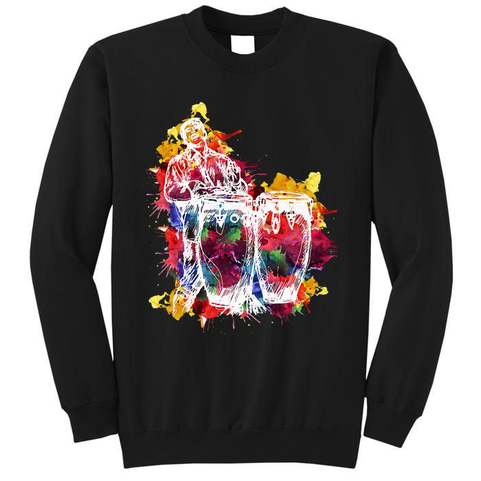 Conga Player Musician Gift Instrument Art Sweatshirt