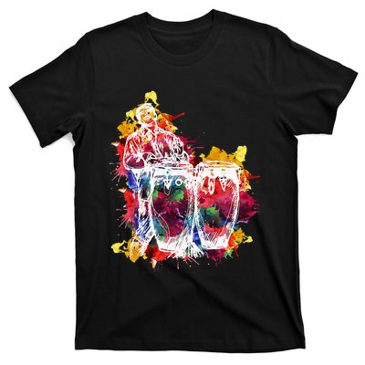 Conga Player Musician Gift Instrument Art T-Shirt