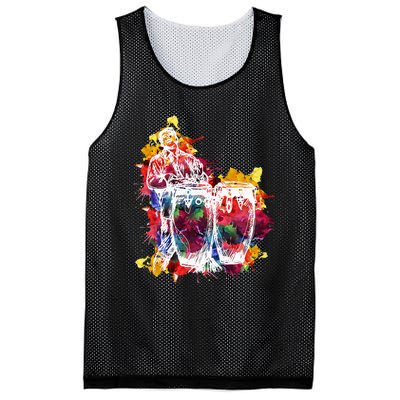 Conga Player Musician Gift Instrument Art Mesh Reversible Basketball Jersey Tank