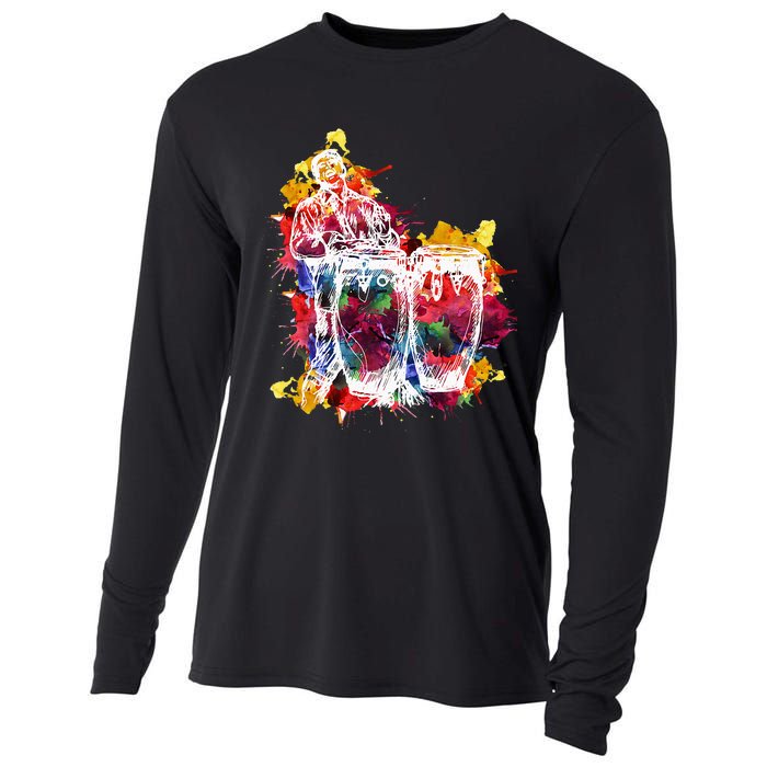 Conga Player Musician Gift Instrument Art Cooling Performance Long Sleeve Crew