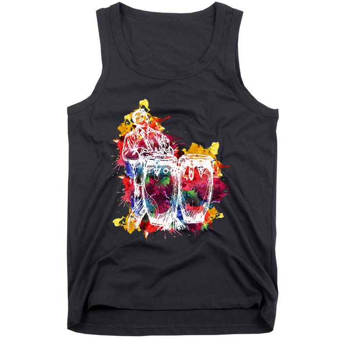 Conga Player Musician Gift Instrument Art Tank Top