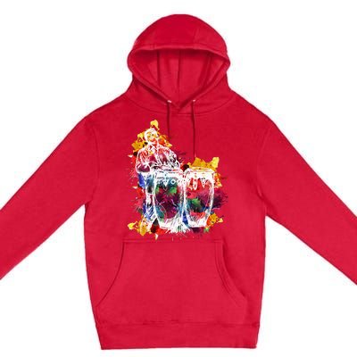 Conga Player Musician Gift Instrument Art Premium Pullover Hoodie