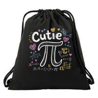 Cutie Pi Math Equation Coquette Bow Day Drawstring Bag