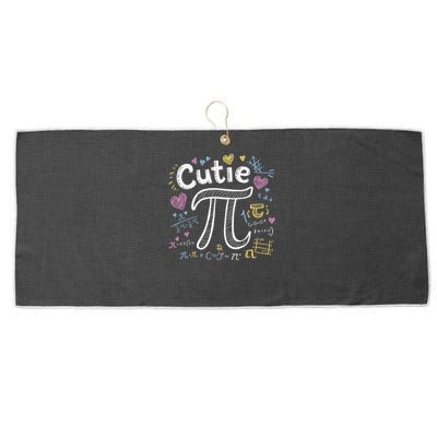 Cutie Pi Math Equation Coquette Bow Day Large Microfiber Waffle Golf Towel