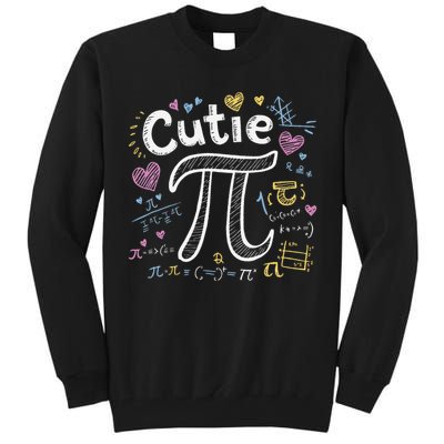 Cutie Pi Math Equation Coquette Bow Day Tall Sweatshirt